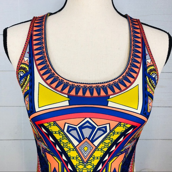 Forever 21 Geometric Print Bodycon Dress Size XS - Picture 3 of 9